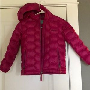 Kids Marmot puffy jacket with attached hood